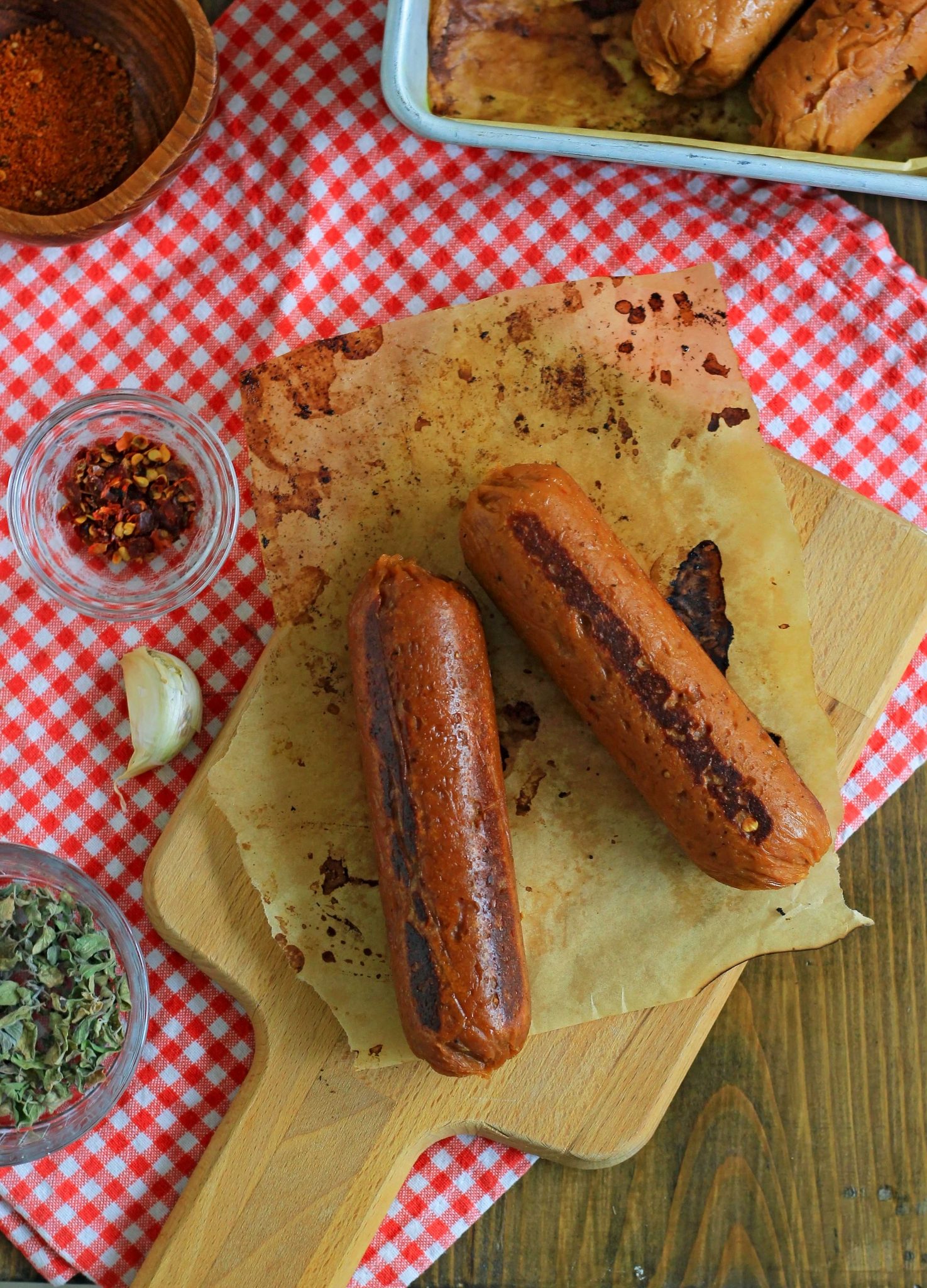 vegetarische worstjes zelfs maken