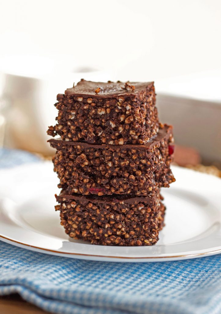gepofte quinoa chocolade repen