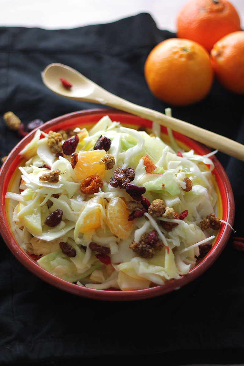 Winterse Fruitige Koolsalade