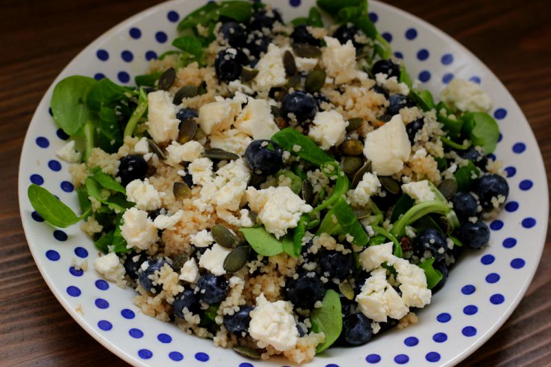 Salade Inspiratie: Blauwe bessen couscous salade