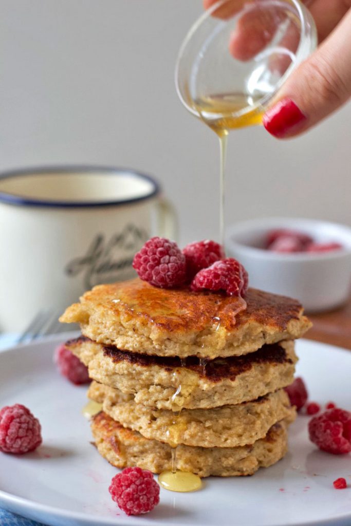 eiwitrijke pannenkoeken met cottage cheese