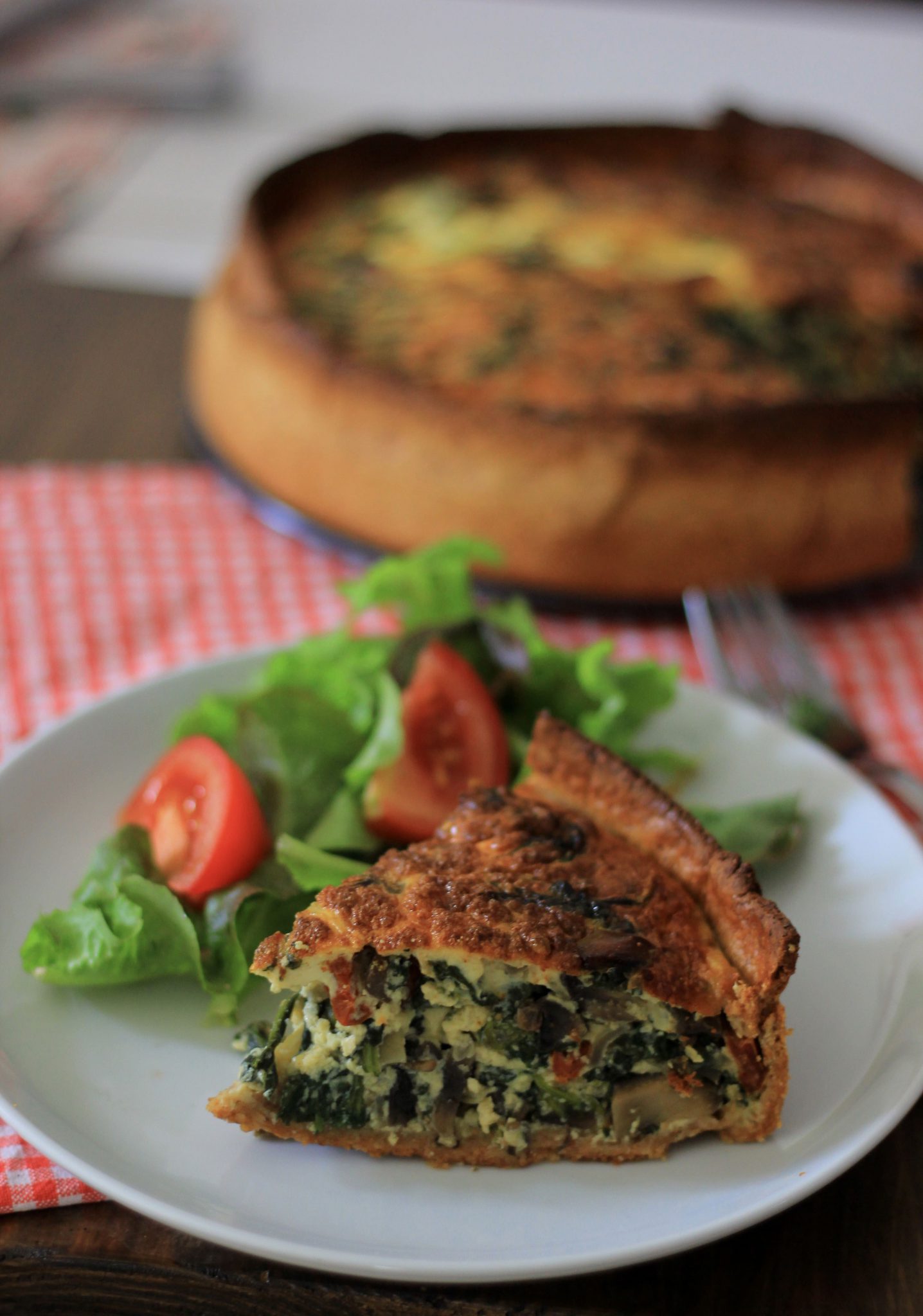 Gezonde Quiche met Spinazie en Champignon