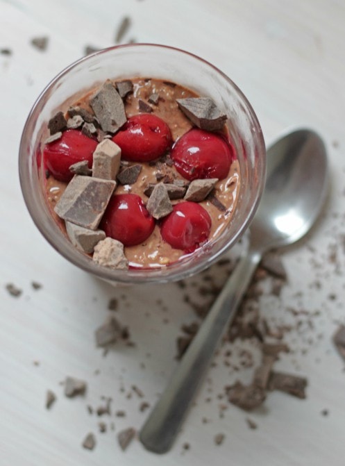 Kersen overnight oats havermout