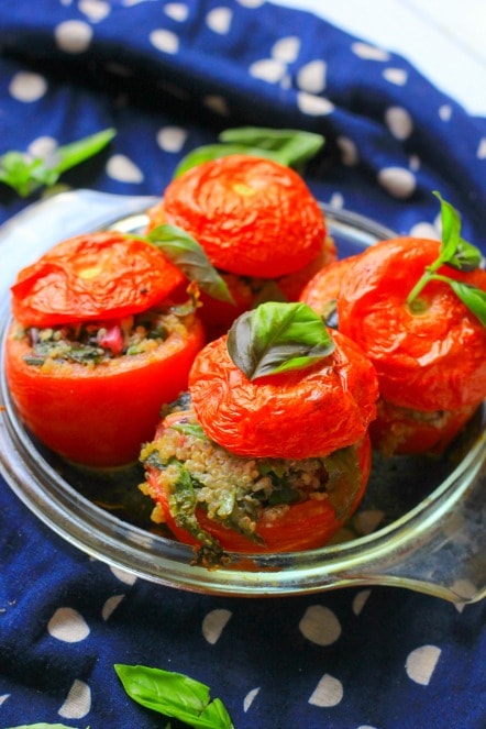 Gevulde Quinoa Spinazie Tomaten